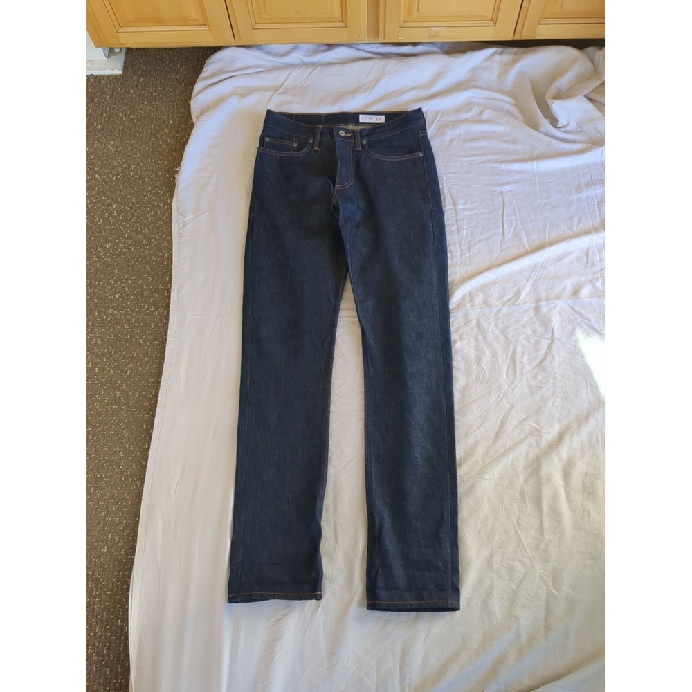Gustin #172 Selvedge Jeans Slim‎ Fit Sz 31 Dark Wash 31X34